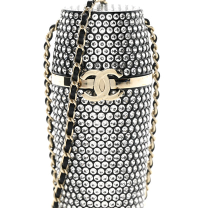 Chanel Metal Resin Lambskin Crystal Lipstick Case Long Necklace On Chain Silver Black Gold 7 of 12