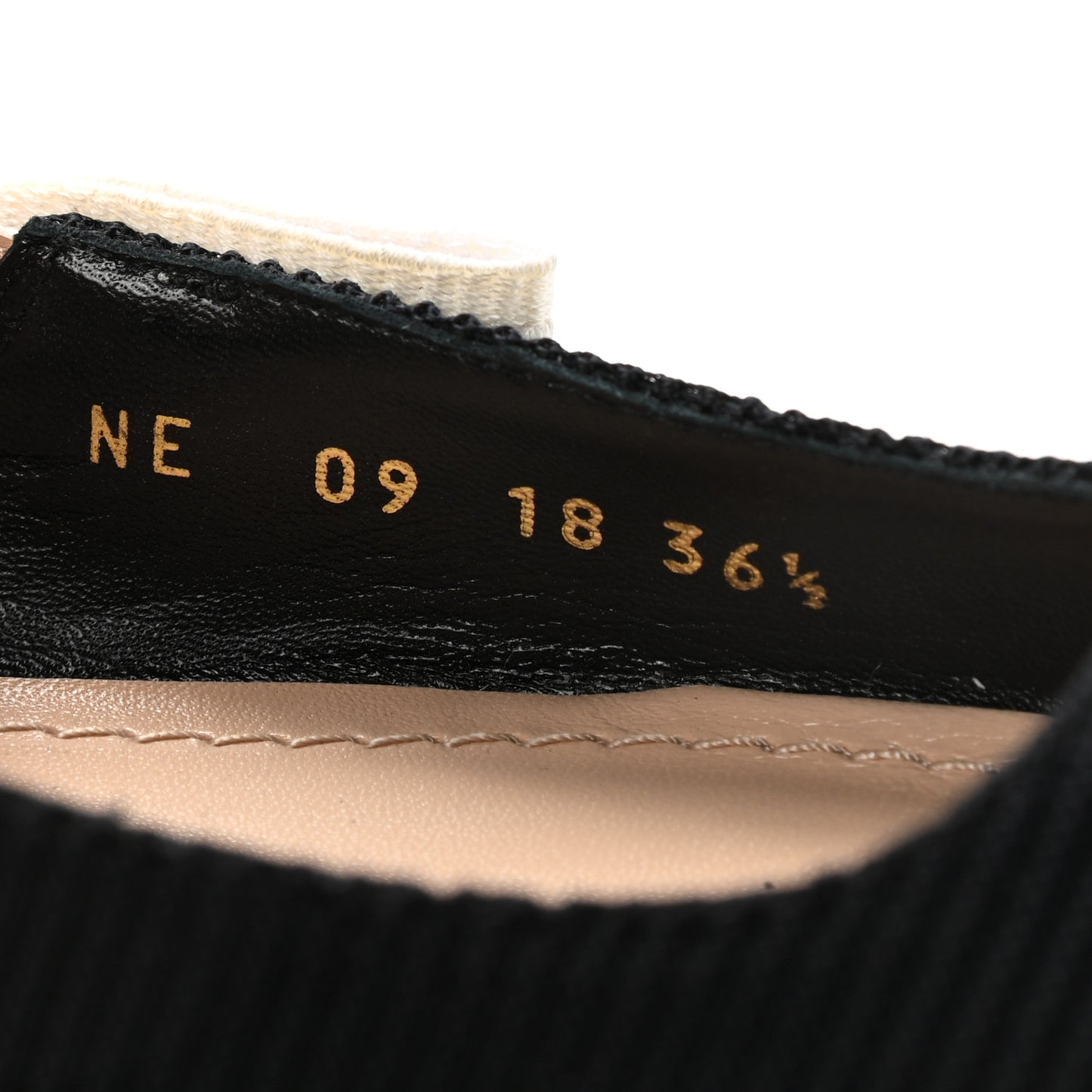 Technical Canvas Ribbon J'Adior Slingback Ballet Flats 36.5 Black