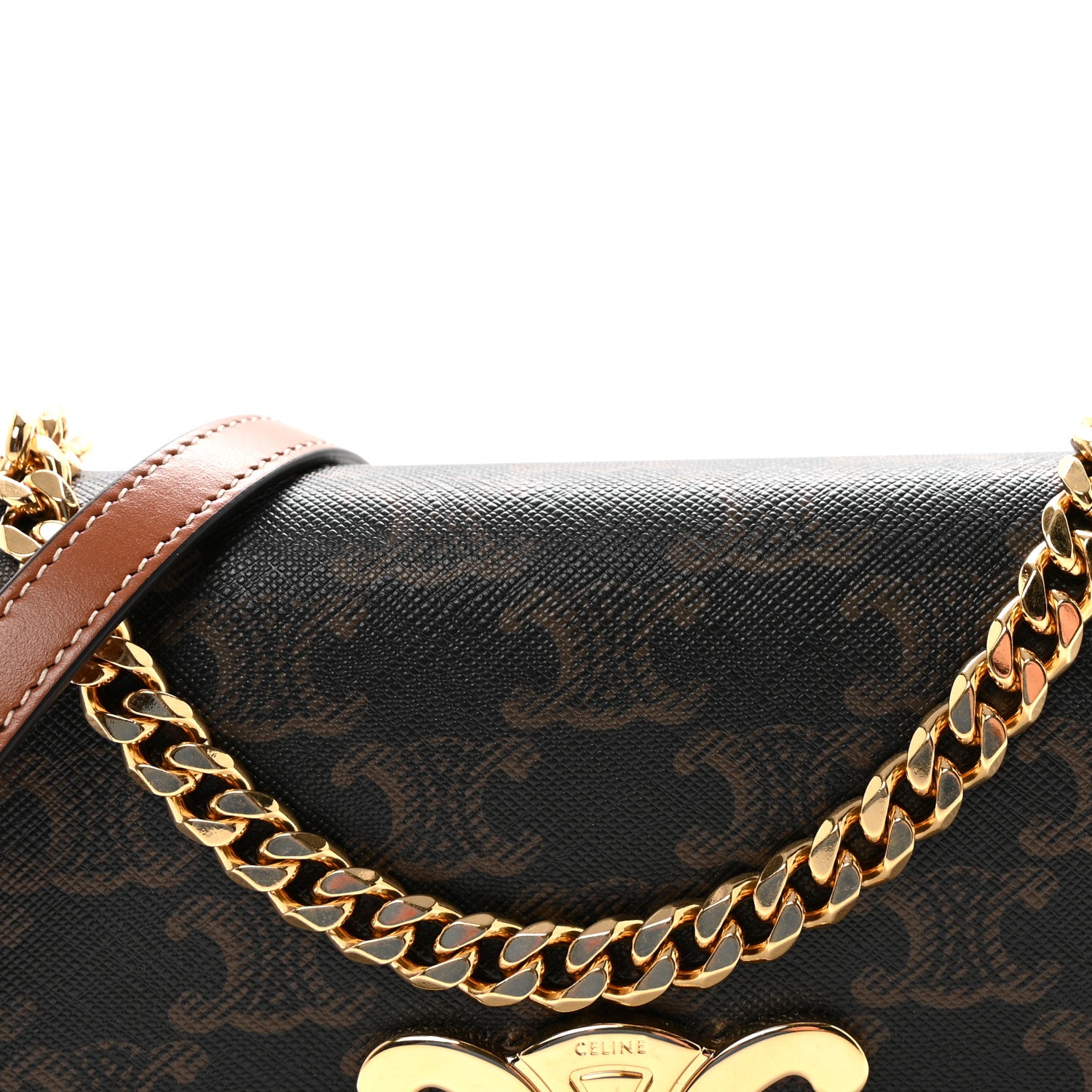 Celine Triomphe Canvas Multipochette Tan 7 of 10
