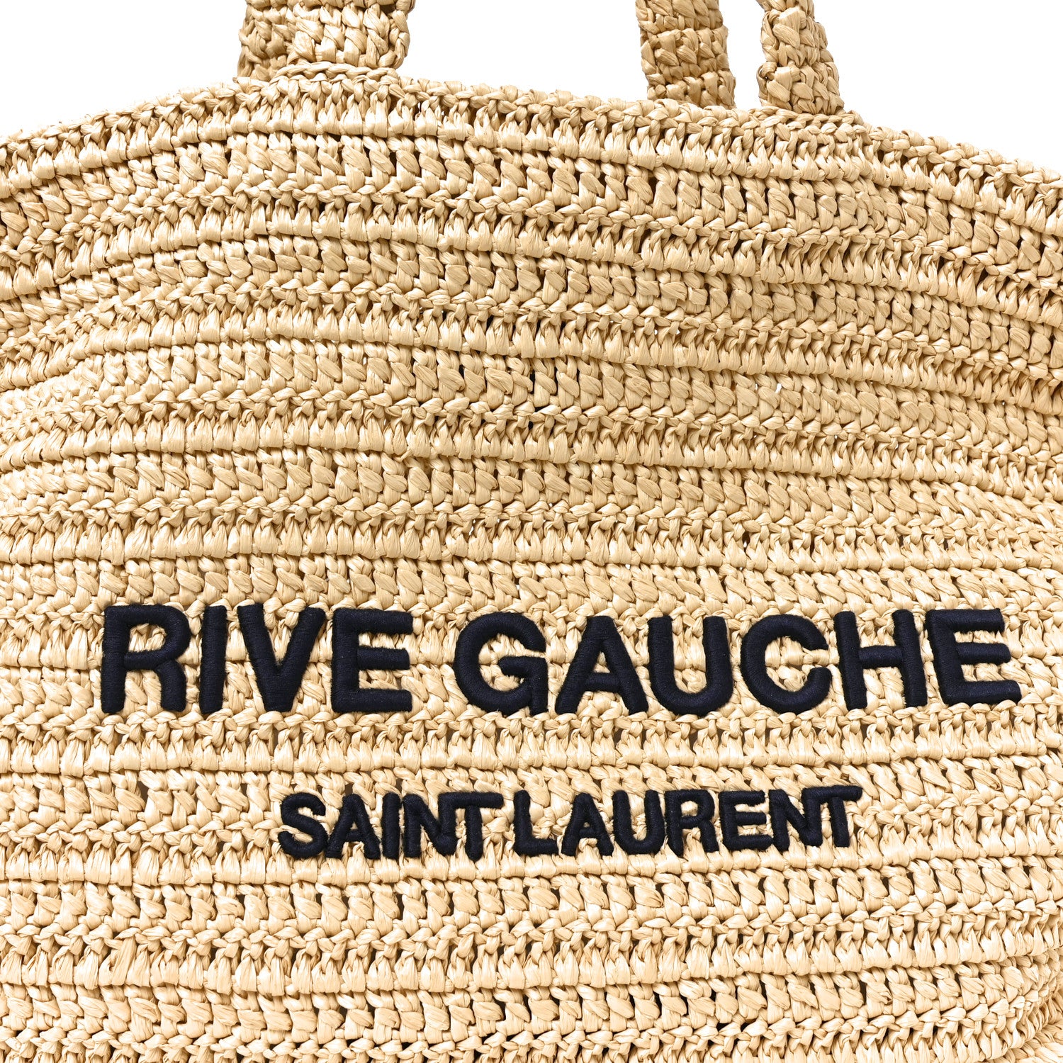 Saint Laurent Raffia Rive Gauche Tote Natural 8 of 10