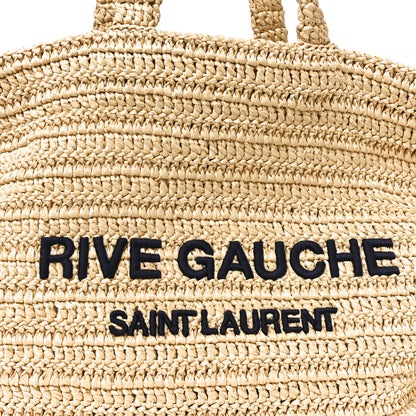 Saint Laurent Raffia Rive Gauche Tote Natural 8 of 10