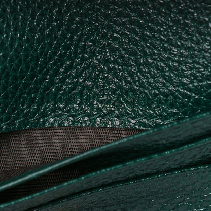 Gucci Grainy Calfskin Zumi Chain Card Case Wallet Vintage Green 7 of 10
