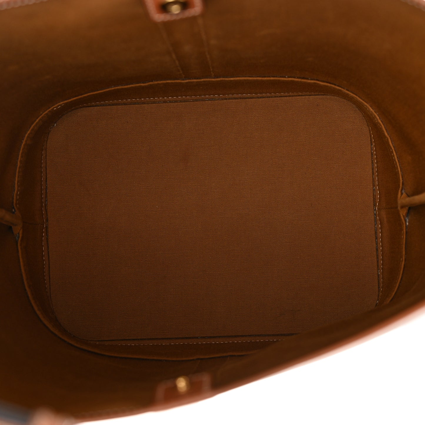 Triomphe Canvas Calfskin Medium Bucket Bag Tan