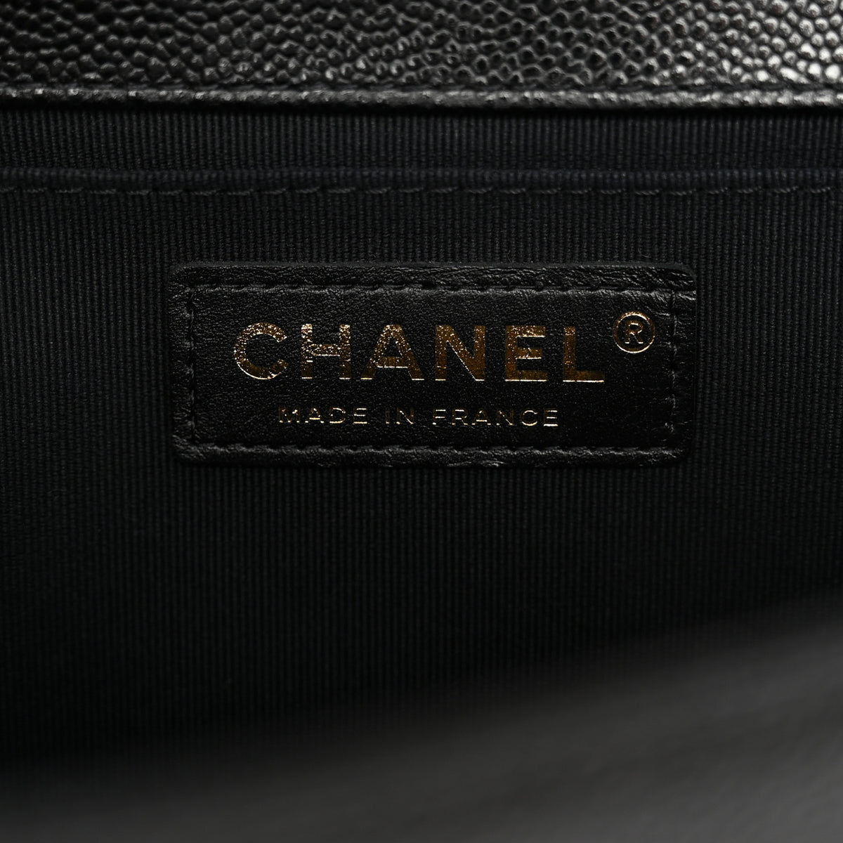Chanel Caviar Chevron Quilted Medium Boy Flap Black 10 of 19