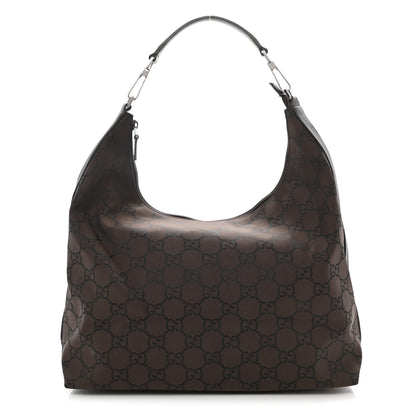 Gucci Nylon Monogram Hobo Dark Brown 1 of 8