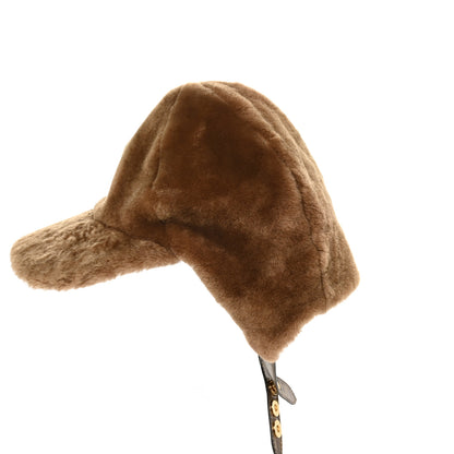 Fendi Shearling Zucca Hat Brown 3 of 7