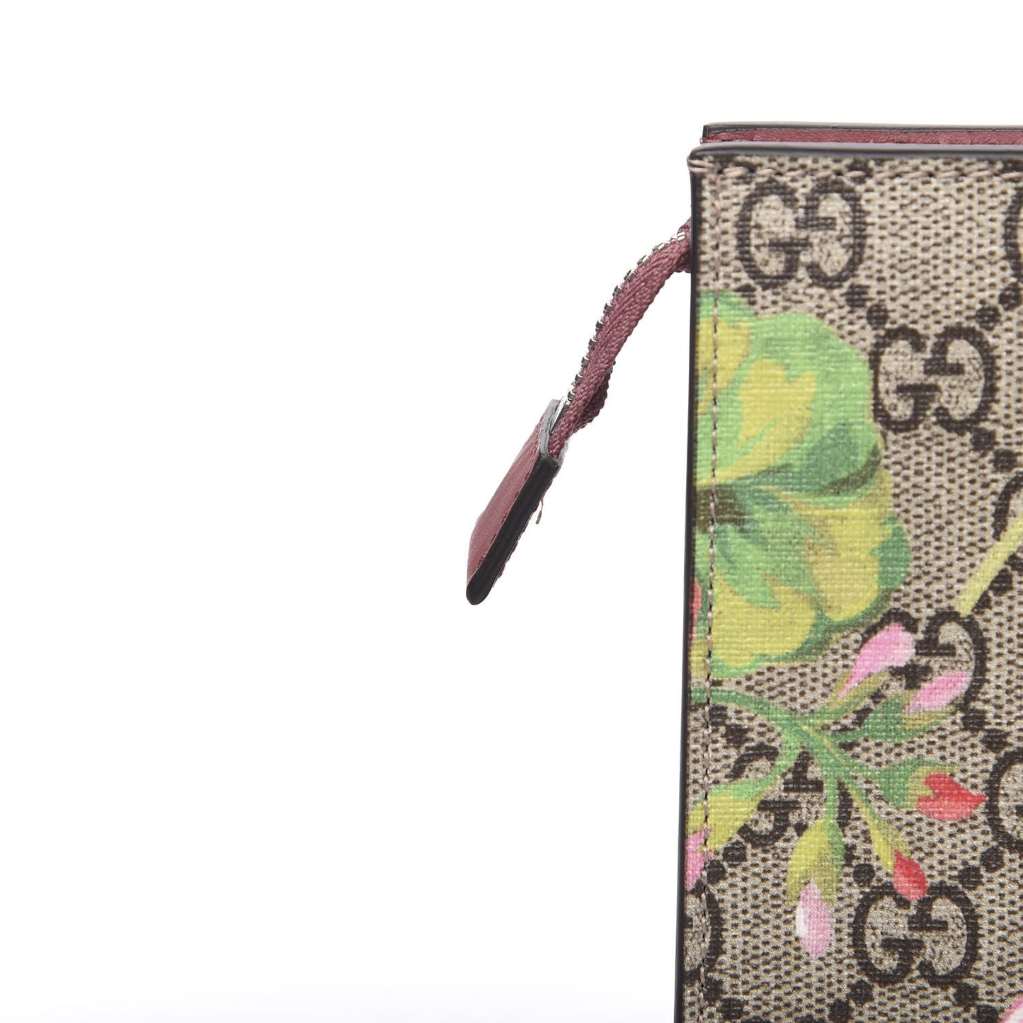 GG Supreme Monogram Blooms Large Cosmetic Case Beige Multicolor Dry Rose