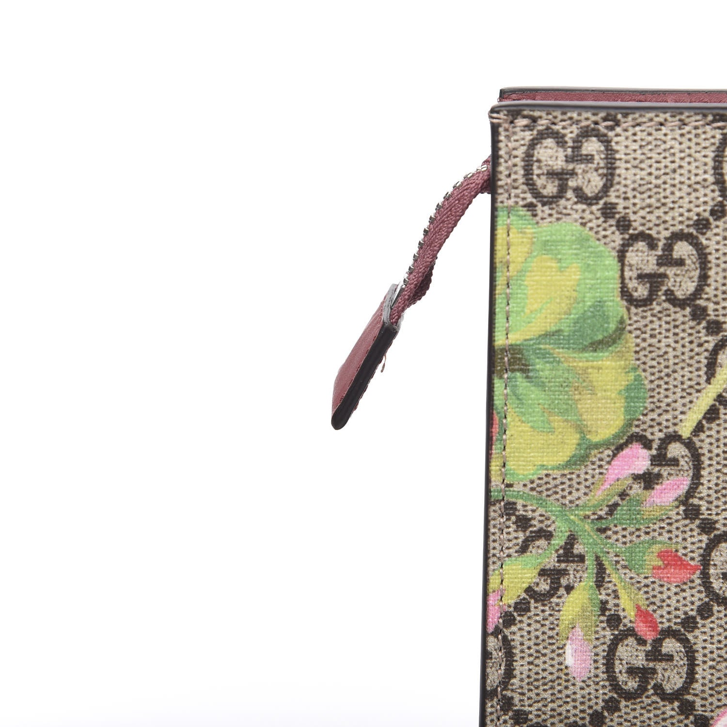 Gucci GG Supreme Monogram Blooms Large Cosmetic Case Beige Multicolor Dry Rose 8 of 11
