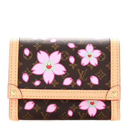 Louis Vuitton LV X TM Monogram Cherry Blossom Victorine Wallet Sakura Brown 1 of 7