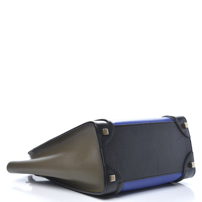 Celine Smooth Calfskin Micro Tri-Color Luggage Cobalt 4 of 12