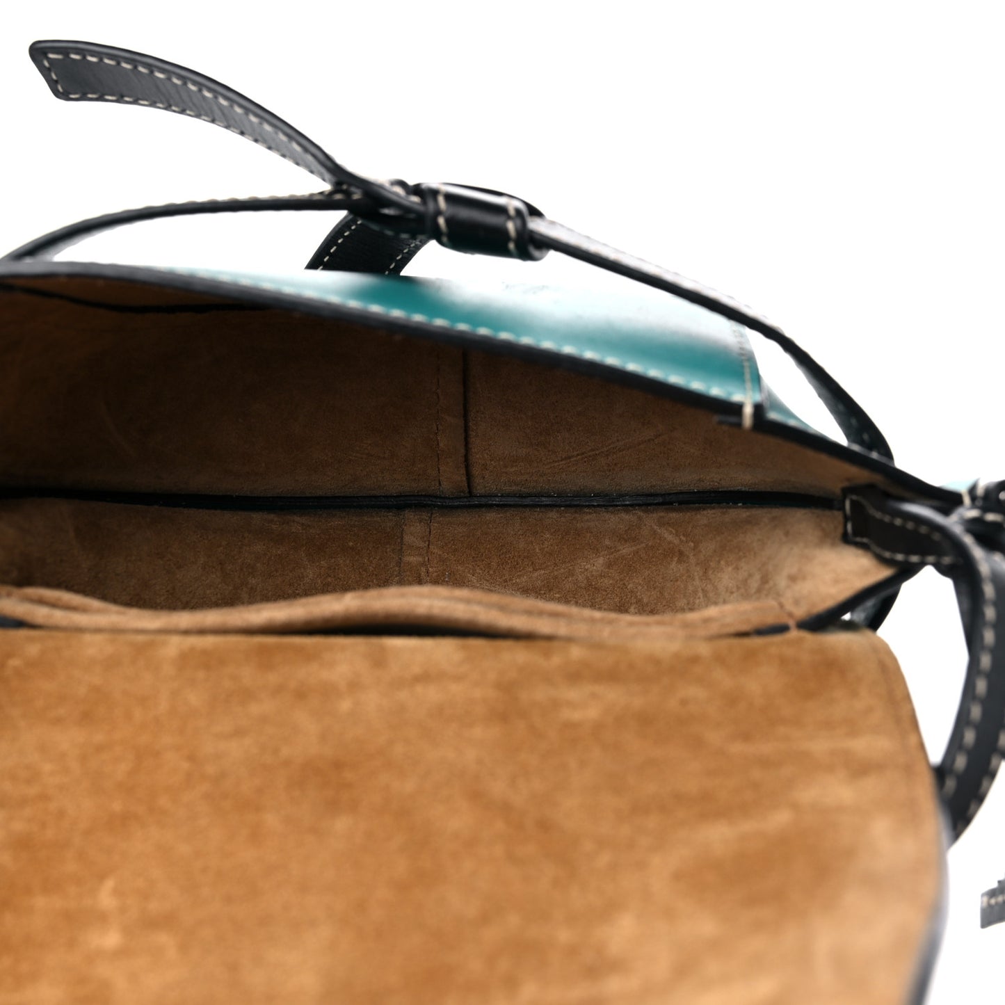 Calfskin Mini Gate Crossbody Bag Light Blue Green Black