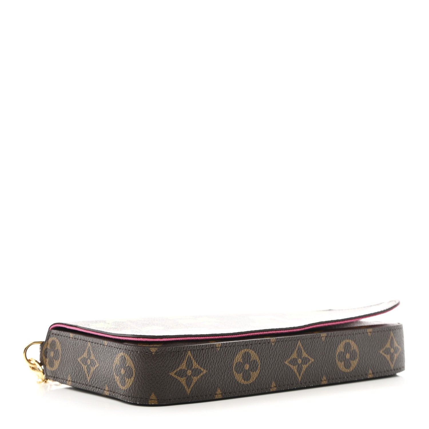 Louis Vuitton Monogram 2021 Christmas Animation Hollywood Pochette Felicie Chain Wallet Fuchsia 5 of 14