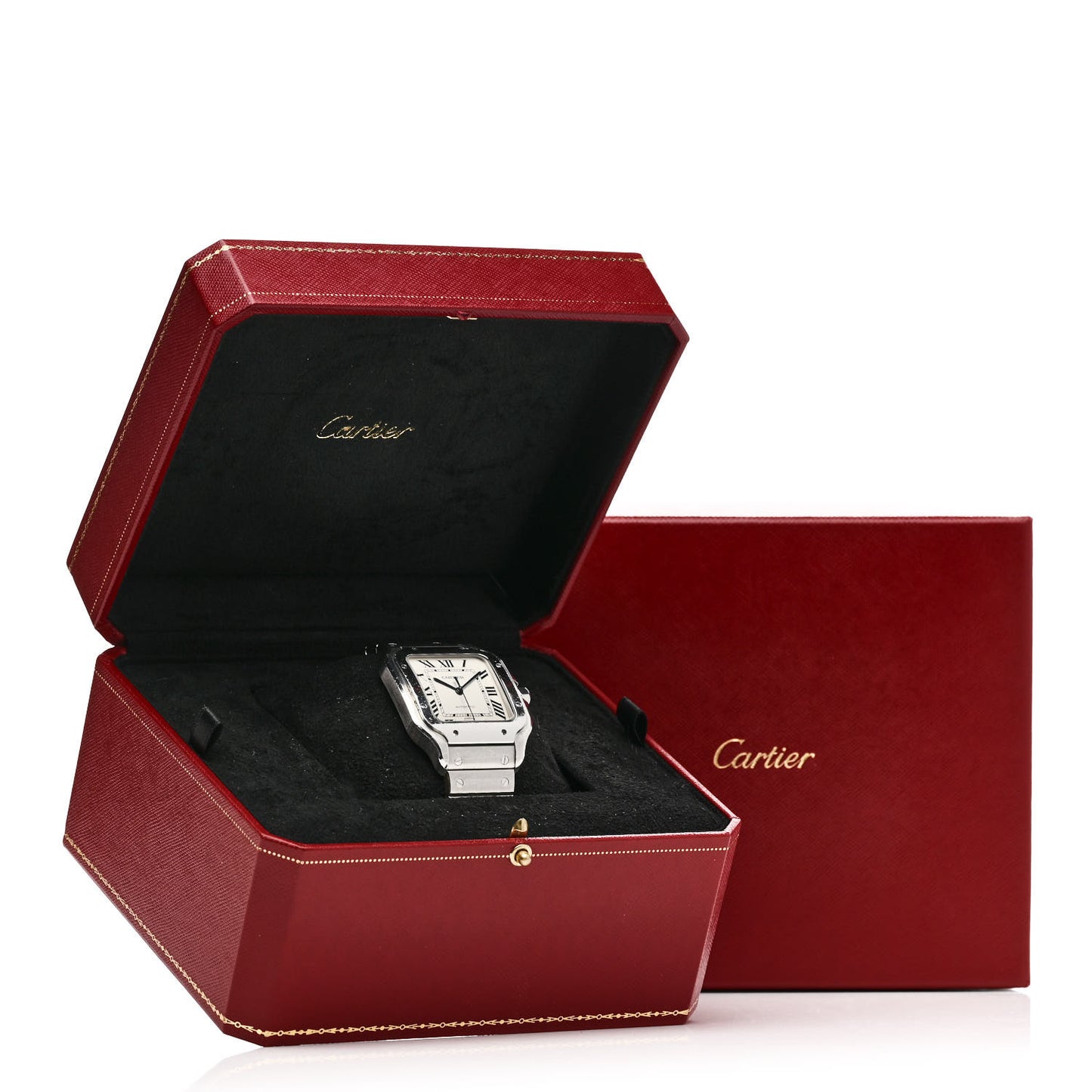 Stainless Steel 39.8mm Santos De Cartier Automatic Watch