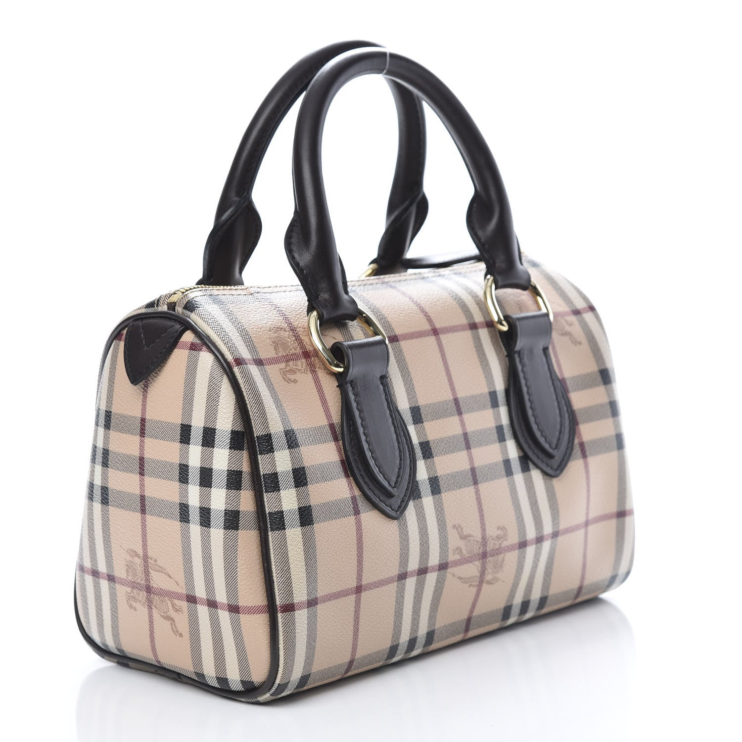 Burberry Haymarket Check Small Chester Bowling Bag Chocolate 3 of 10