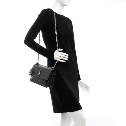 Saint Laurent Grained Calfskin Medium Monogram Sunset Dark Anthracite 2 of 7