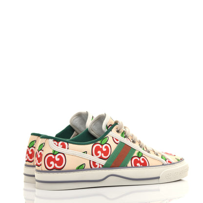 Gucci Canvas Web GG Apple Womens 1977 Tennis Sneakers 38 Ivory Red Mystic White New Shamarock 4 of 8