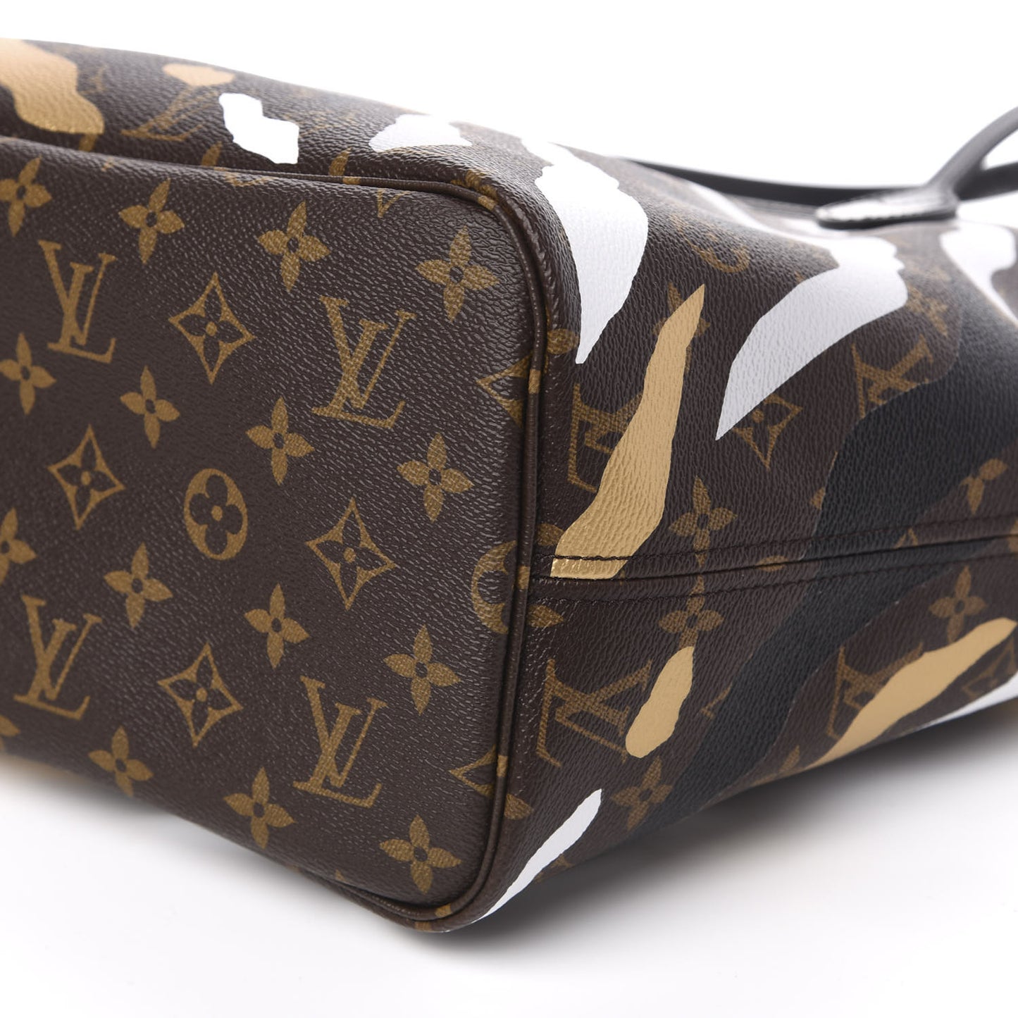 X LOL Monogram Neverfull MM Gold Silver
