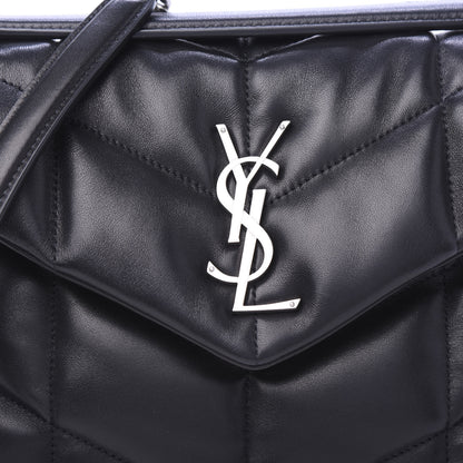 Saint Laurent Lambskin Quilted Small Loulou Puffer Monogram Chain Satchel Black 10 of 10