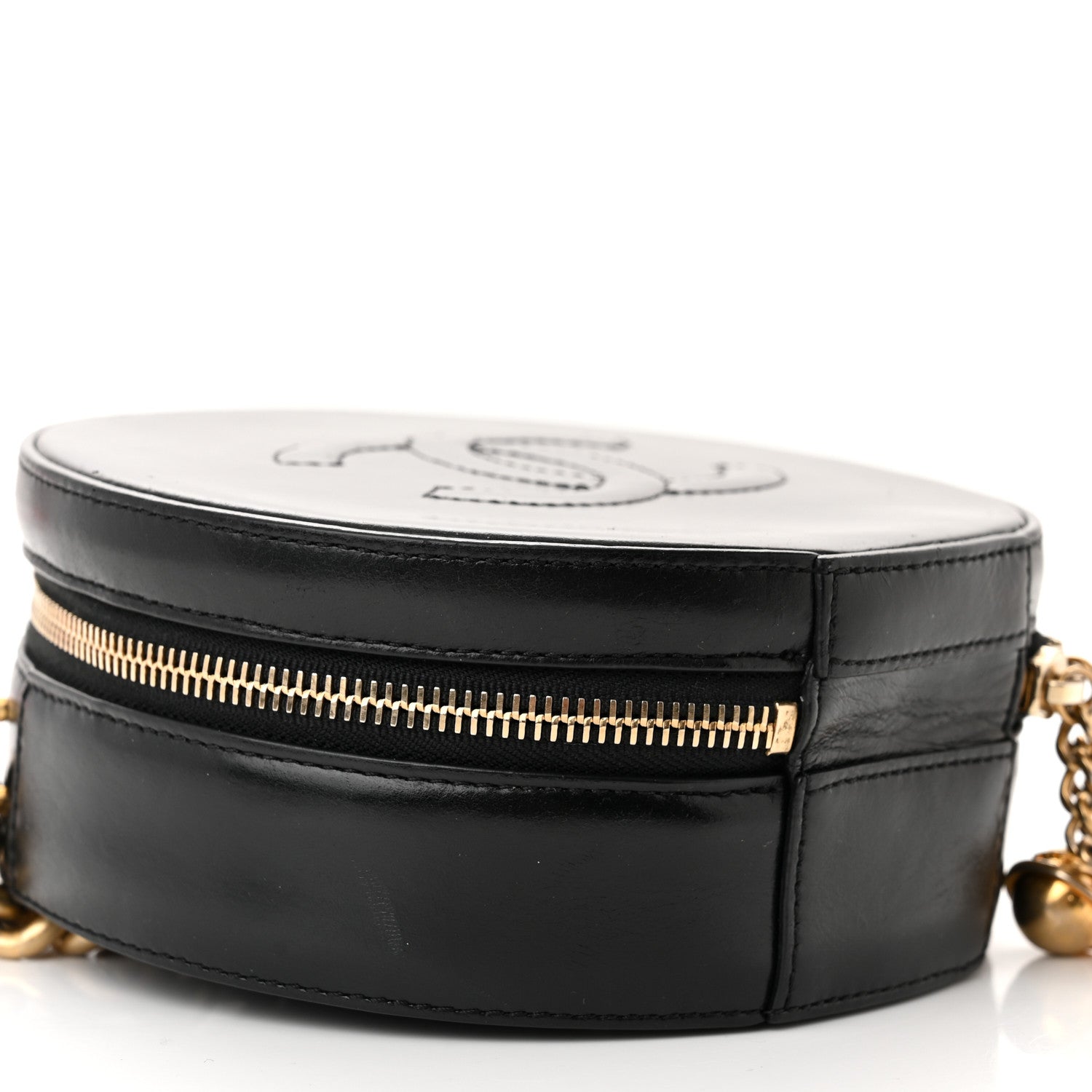 Chanel Glazed Calfskin Round As Earth Evening Bag Black 9 of 10