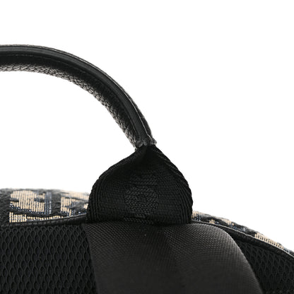 Christian Dior Oblique Calfskin Rider Backpack Beige Black 10 of 10