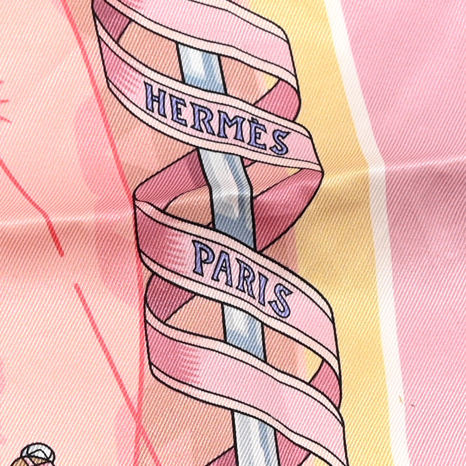Hermes Silk Chorus Stellarum Scarf 70 Rose Poudre Gris 2 of 5