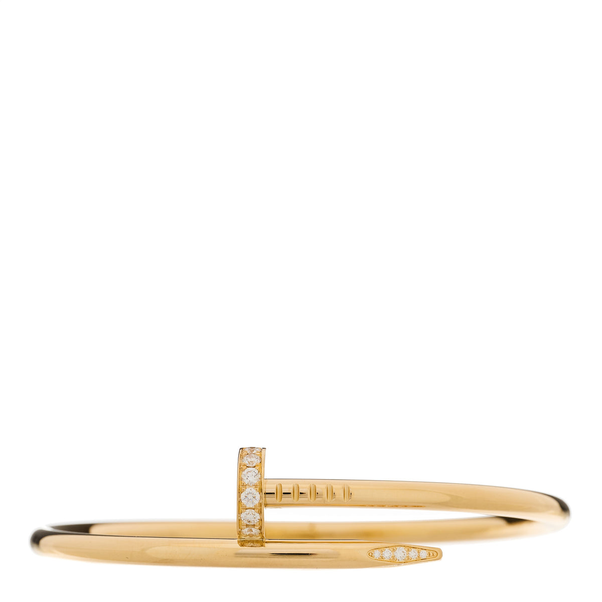 18K Yellow Gold Diamond Juste Un Clou Bracelet 17