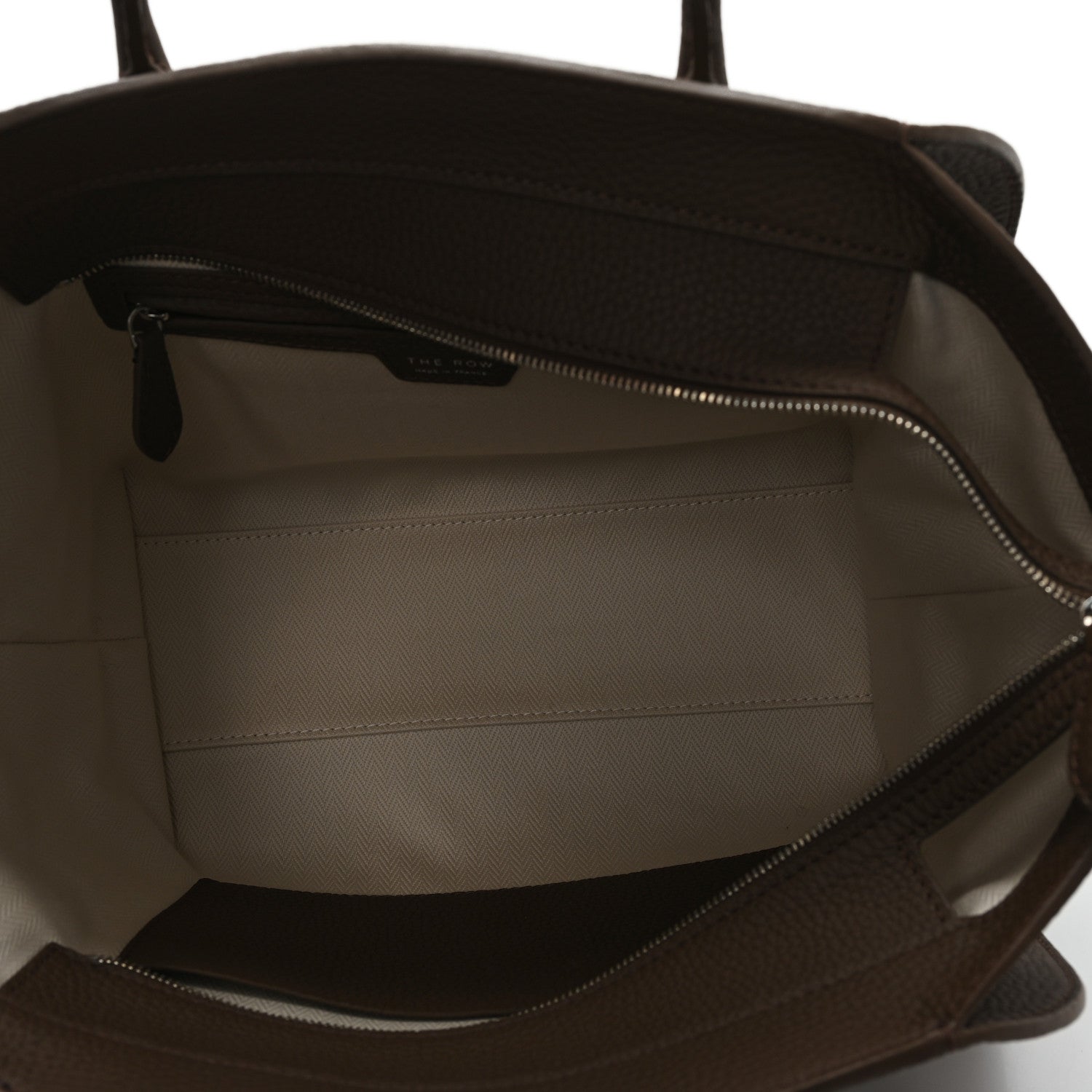 The Row Grained Calfskin Marlo 12 Tote Bag Dark Olive 5 of 9