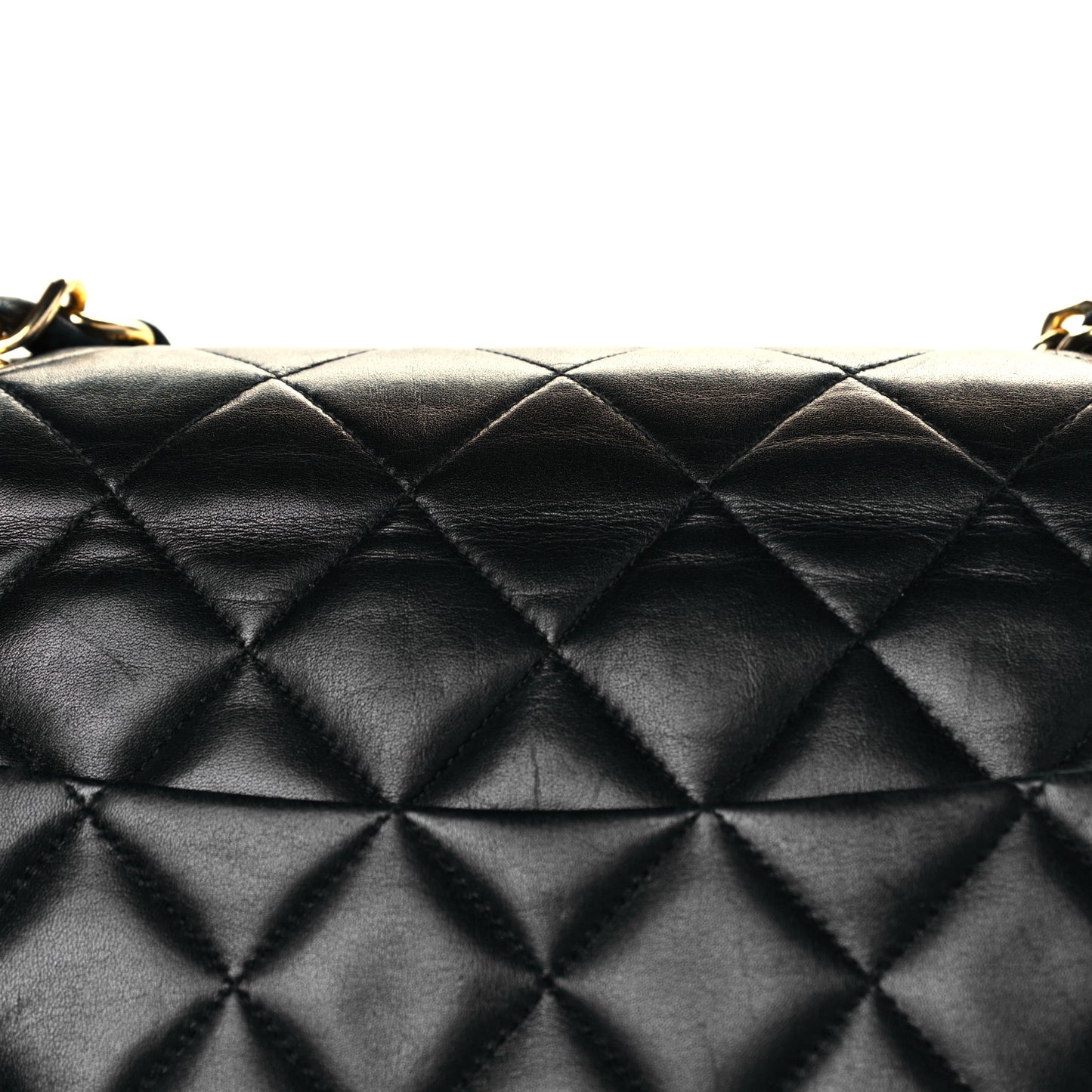 Lambskin Quilted XL Jumbo Single Flap Black