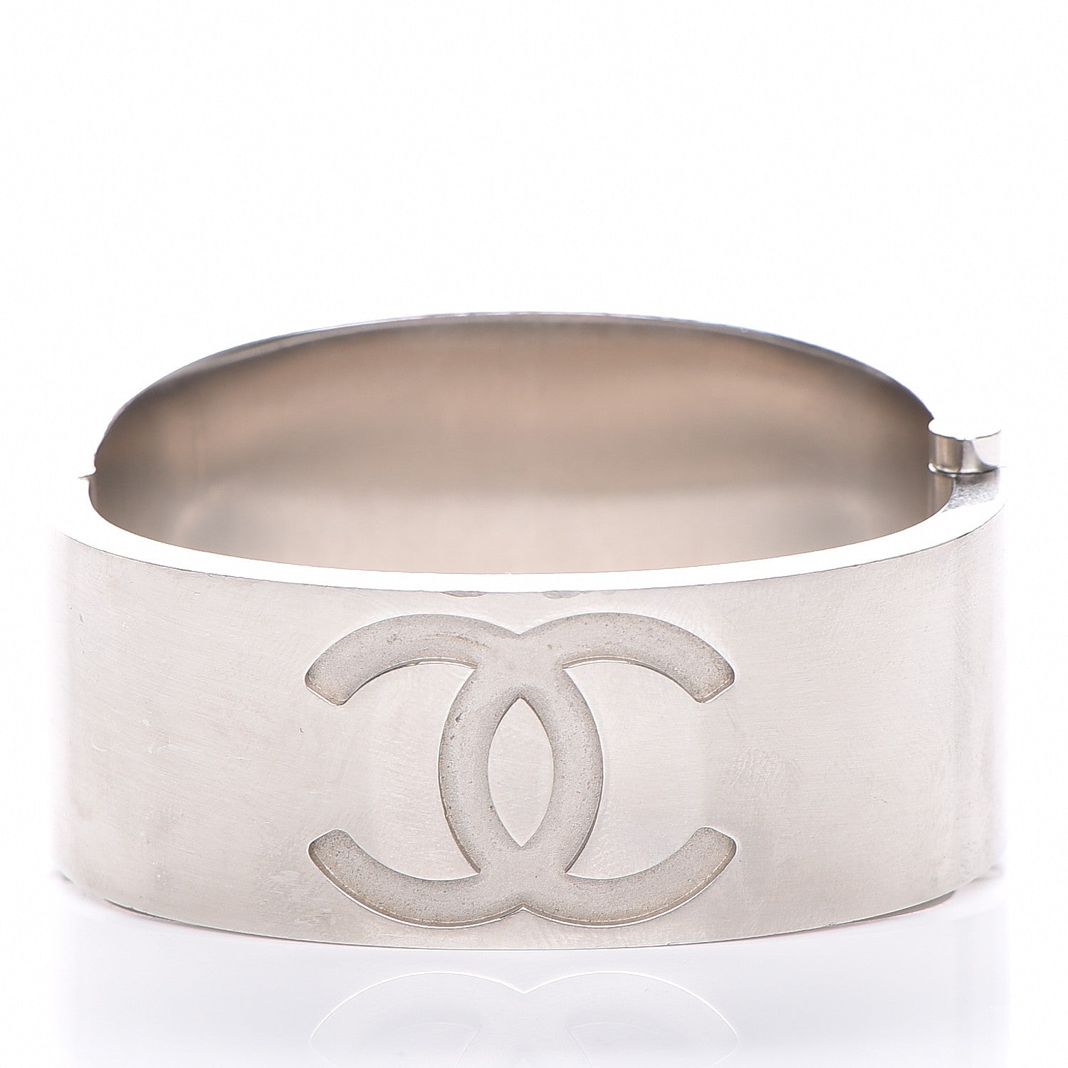 Chanel Metal CC Mirror Cuff Silver 3 of 7