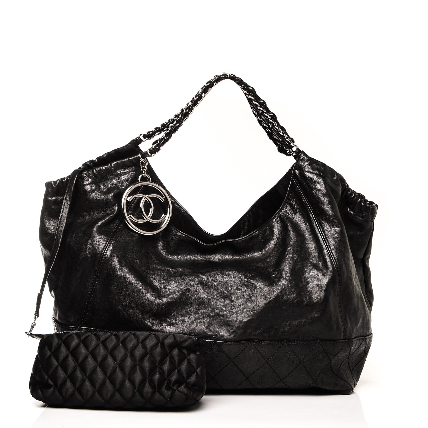 Chanel Distressed Caviar XL Coco Cabas Black 3 of 8