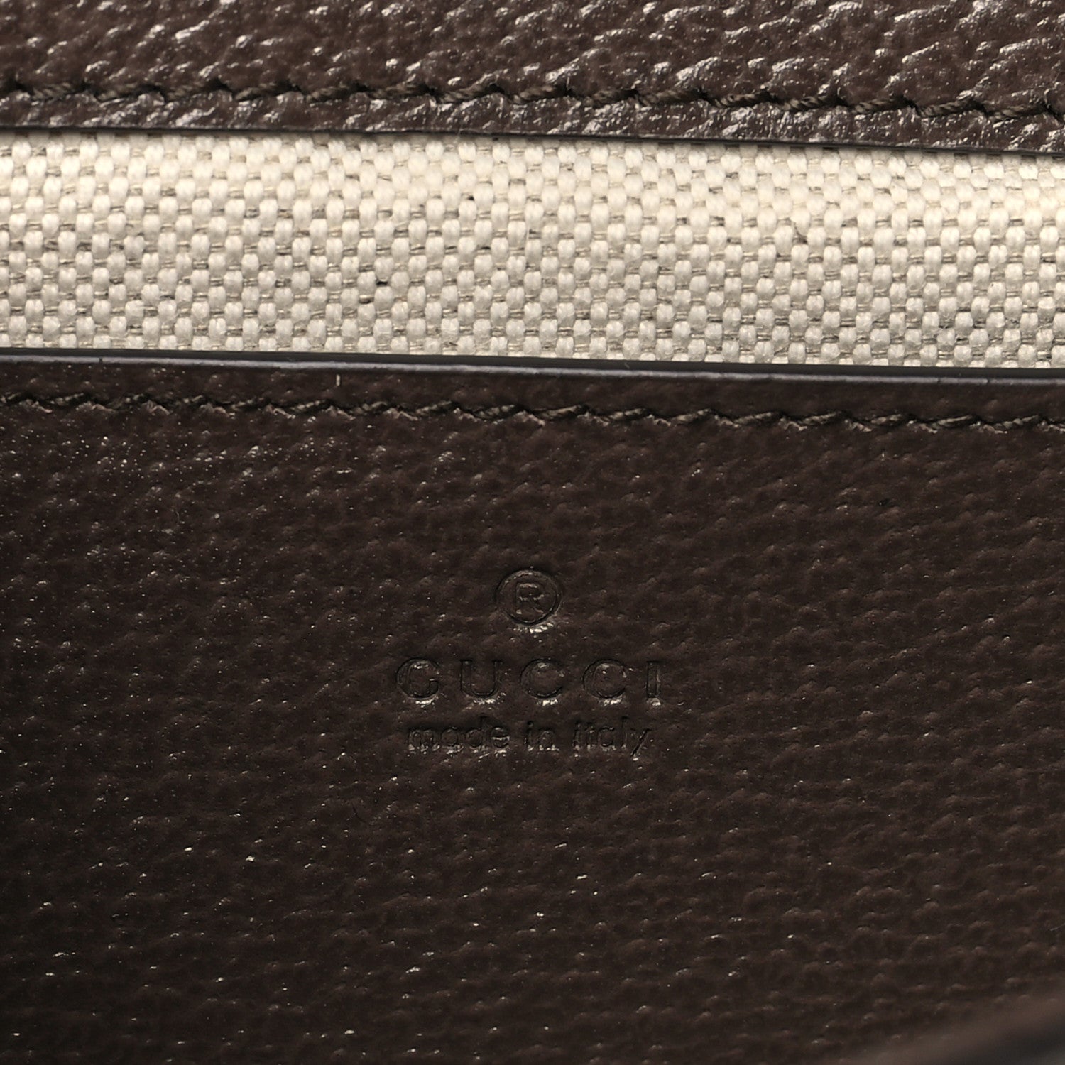Gucci GG Supreme Monogram Textured Dollar Calfskin Web Mini Ophidia Envelope Shoulder Bag Beige Ebony 6 of 10