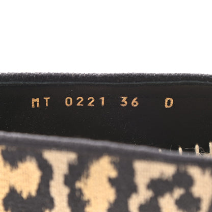 Christian Dior Cotton Embroidered Leopard Print Granville Espadrille 36 Natural 8 of 9