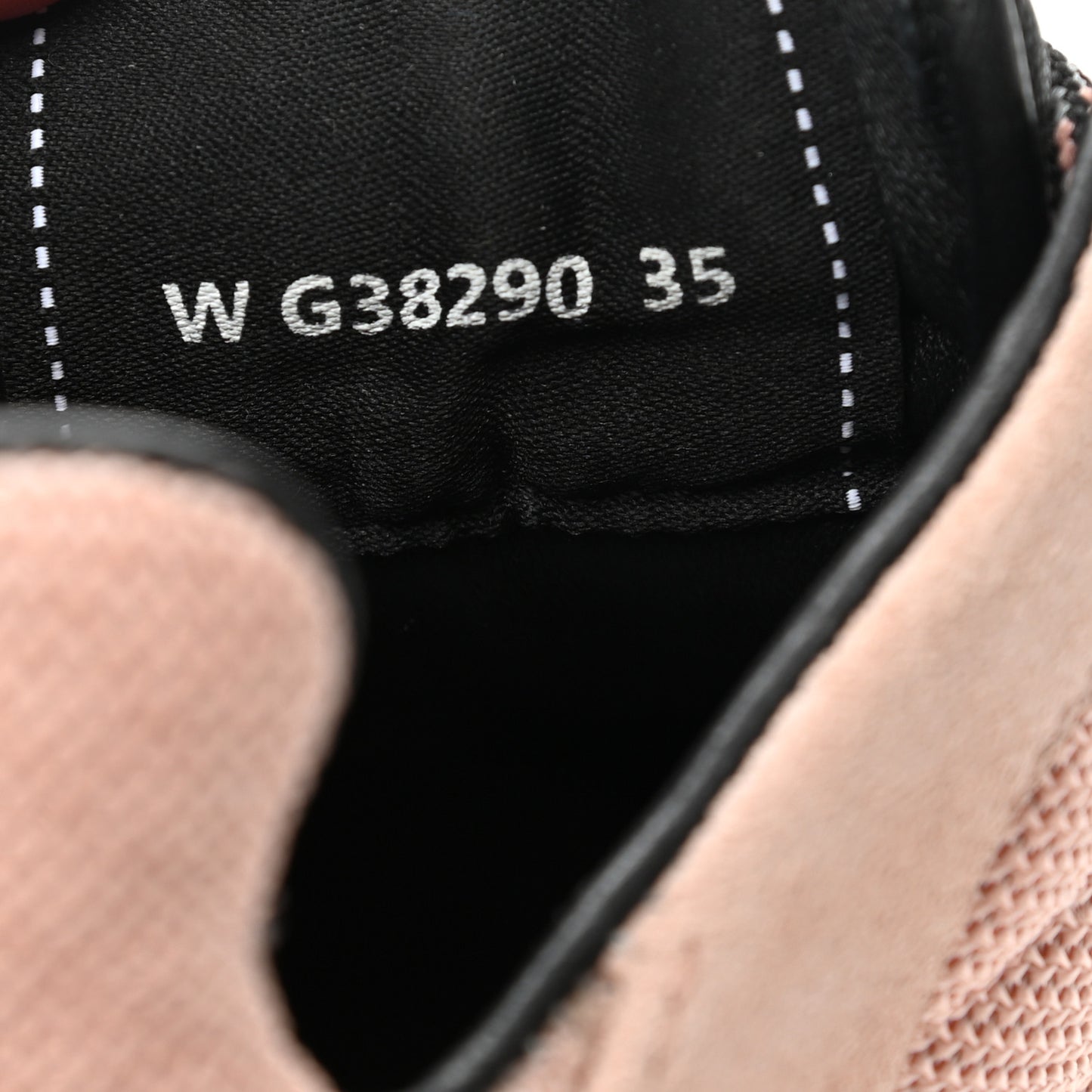 Mesh Suede Calfskin Quilted Sneakers 35 Pink Beige