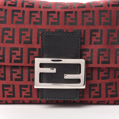 Fendi Zucchino Mini Mama Baguette Black Red 10 of 10