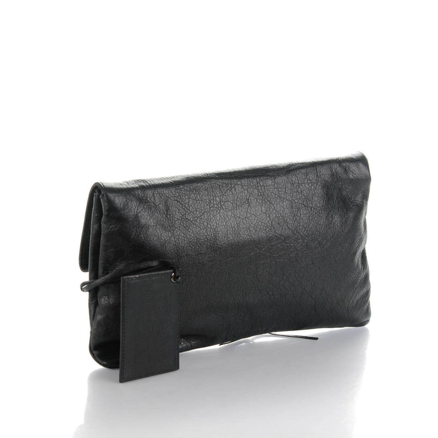 Agneau Classic Hardware Envelope Clutch Black