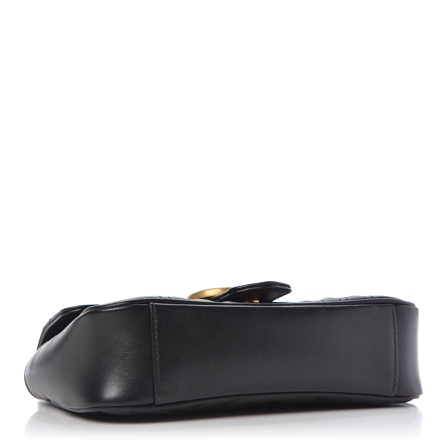 Gucci Calfskin Matelasse Mini GG Marmont Shoulder Bag Black 4 of 9