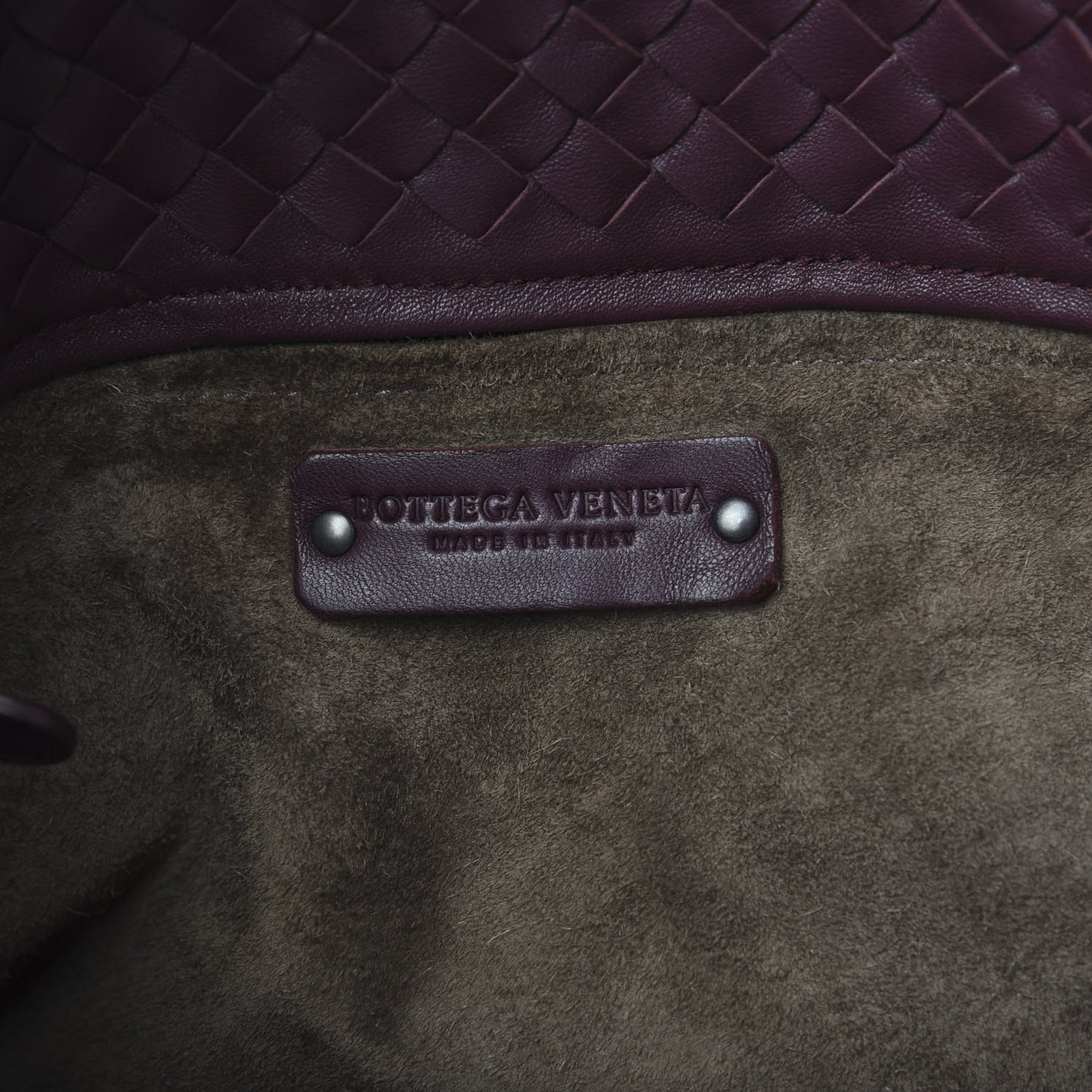 Nappa Intrecciato Large Cesta Tote Aubergine