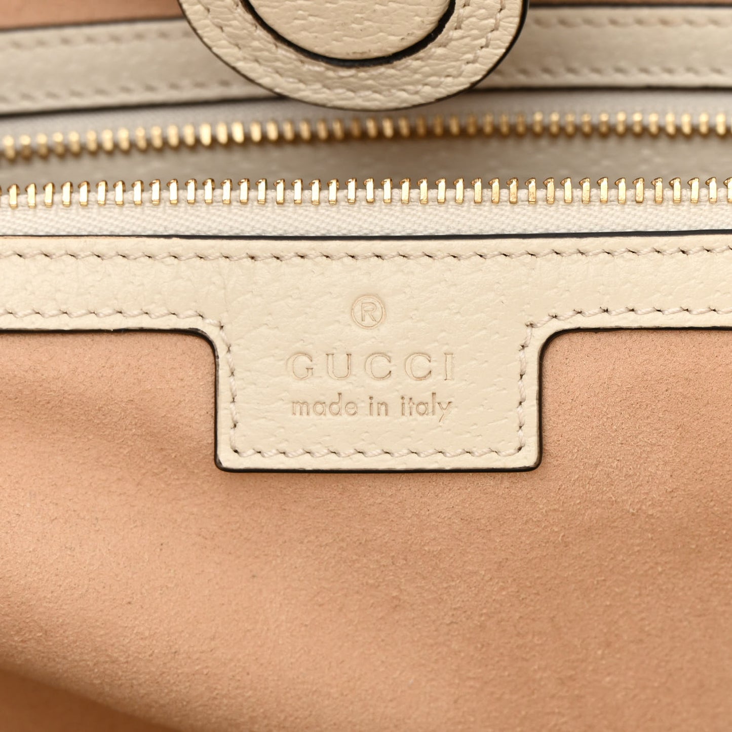 GG Supreme Monogram Textured Dollar Calfskin Web Medium Ophidia Shopping Tote Beige Ebony Mystic White
