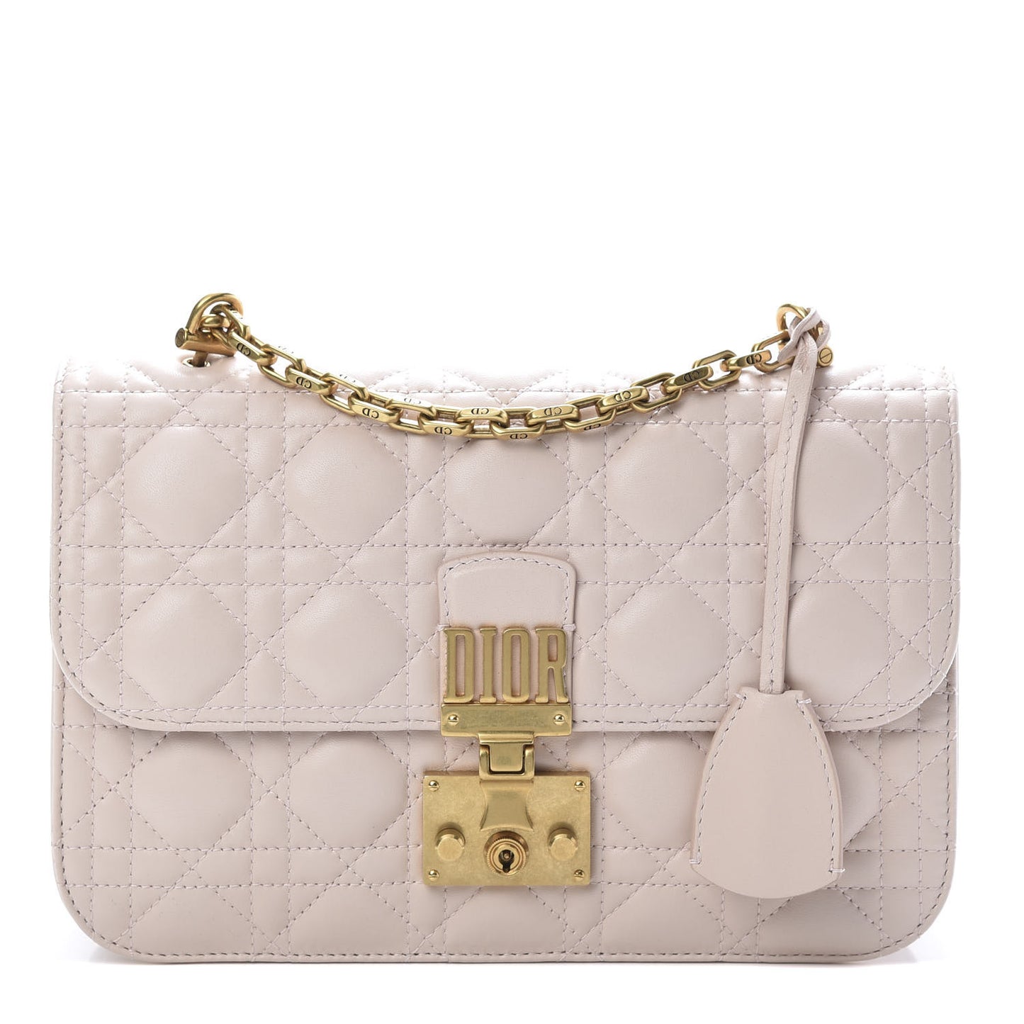 Lambskin Cannage Large Dioraddict Flap Rose Poudre