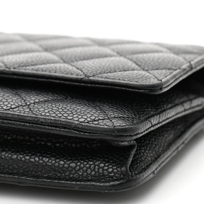 Chanel Caviar Quilted Wallet On Chain WOC Black 11 of 15