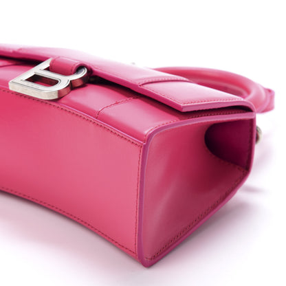 Balenciaga Shiny Box Calfskin Hourglass Top Handle Bag XS Acid Fuchsia 6 of 8