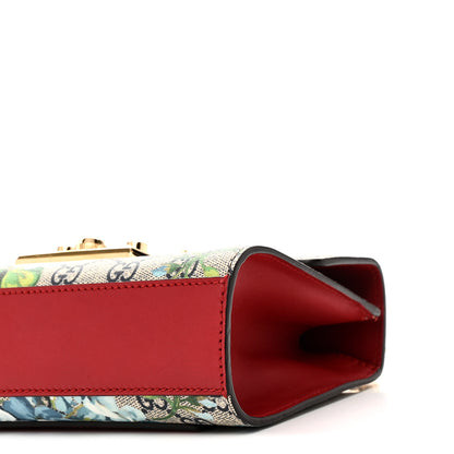 Gucci GG Supreme Monogram Blooms Small Padlock Shoulder Bag Beige Blue Navy Hibiscus Red 10 of 10