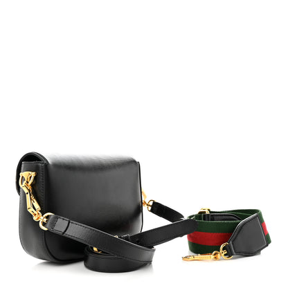 Gucci Azalea Calfskin Web Mini Horsebit 1955 Shoulder Bag Black 3 of 14