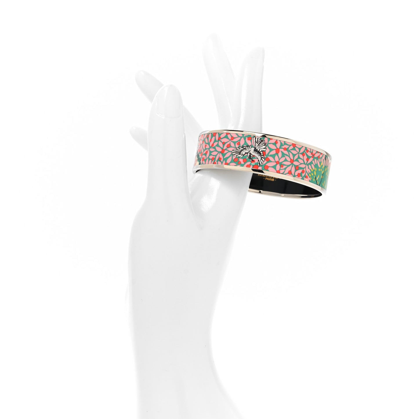 Enamel Printed Wide Dans un Jardin Anglais Bracelet 65 Baroque
