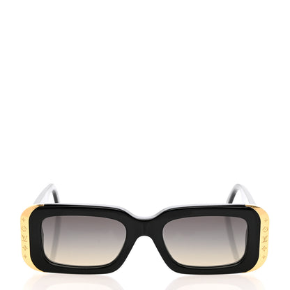 Louis Vuitton Acetate LV Moon Rectangle Sunglasses Z1653W Black 2 of 9