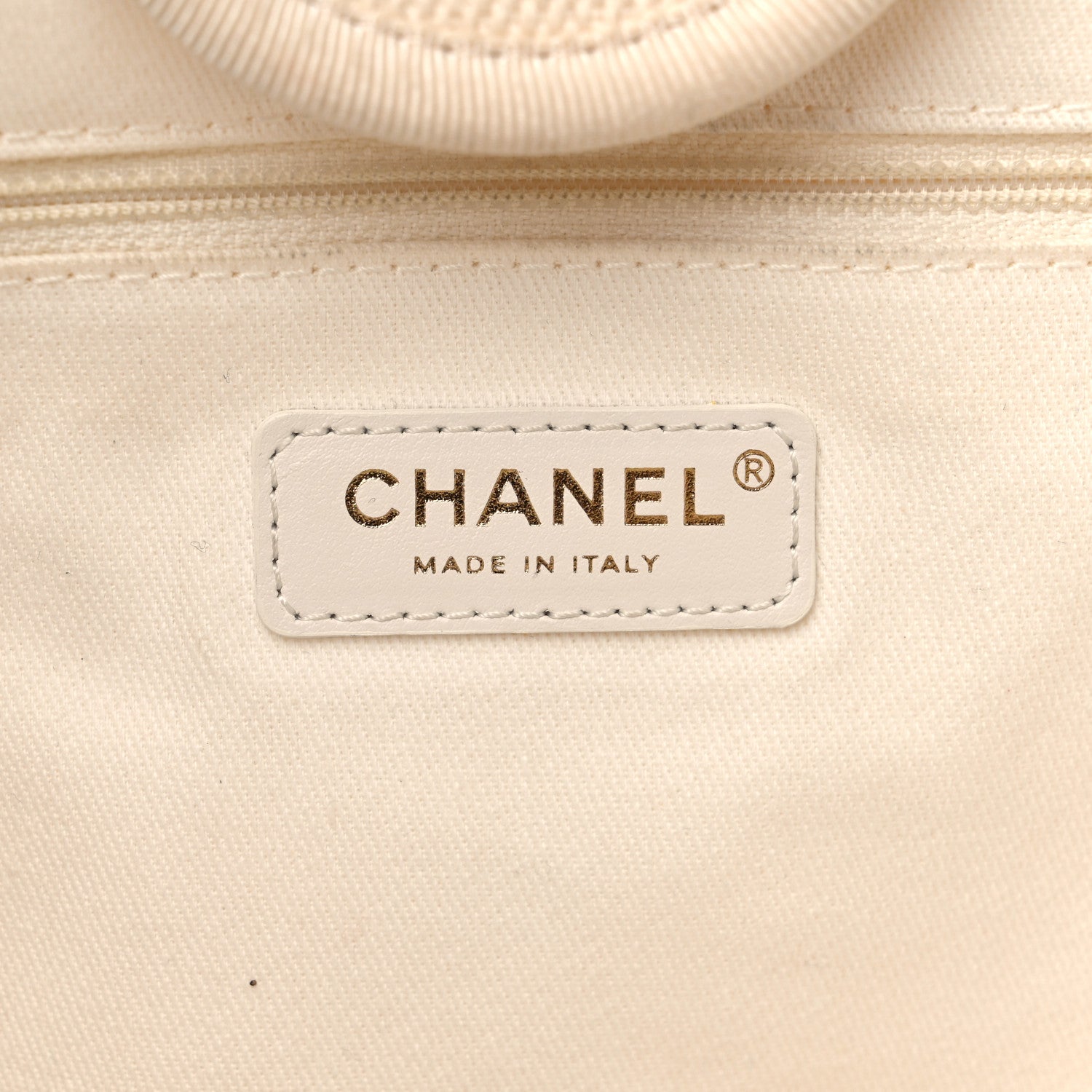 Chanel Canvas Pearl Medium Deauville Tote Ecru Beige 5 of 10