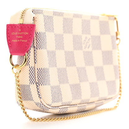 Louis Vuitton Damier Azur 2021 Christmas Animation Hollywood Mini Pochette Accessories Fuchsia 3 of 8