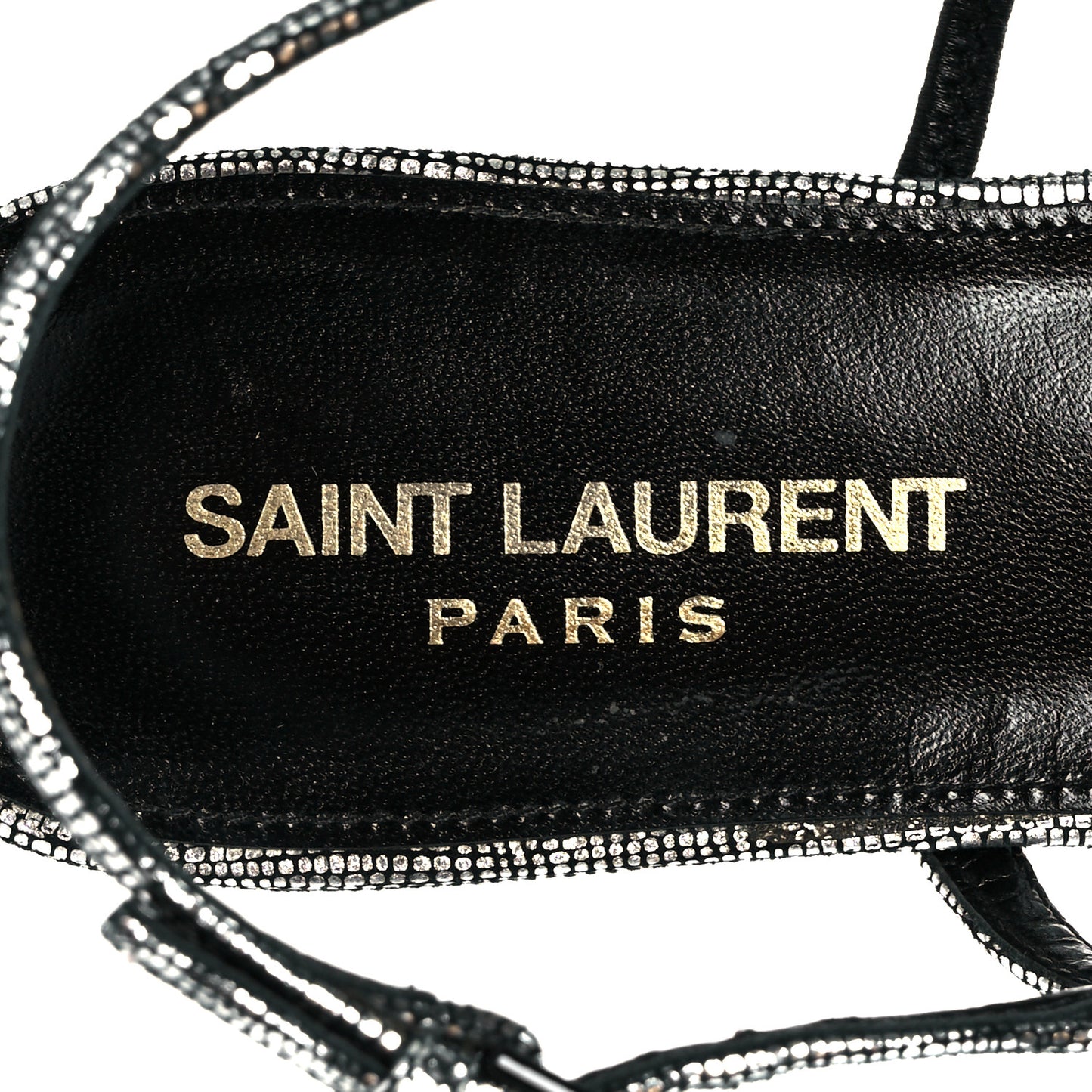 Calfskin Cassandra Monogram Sandals 37.5 Argento