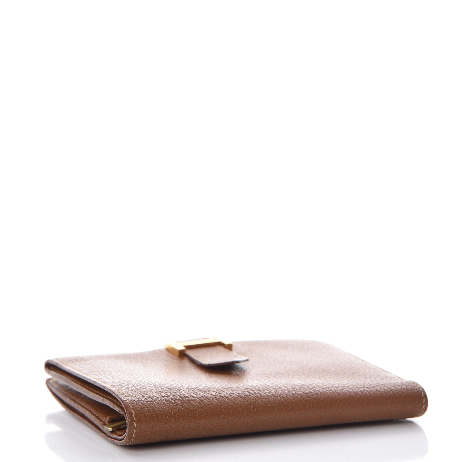 Hermes Chevre Mysore Bearn Compact Wallet Gold 4 of 11