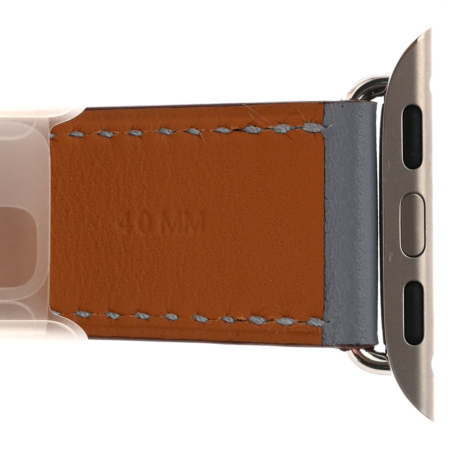 Hermes Swift 40mm Apple Watch Double Tour Band Bleu Lin Craie Bleu Du Nord 4 of 4
